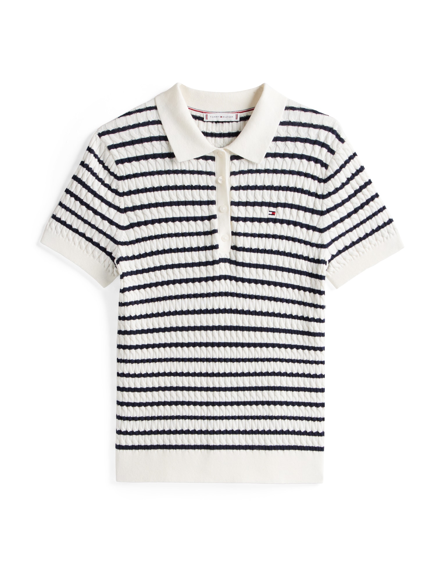 TOMMY HILFIGER Pulover  bleumarin / alb natural