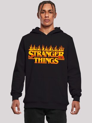 F4NT4STIC Sweatshirt ‘Stranger Things Netflix TV Series’ Oranje / Neonrood / Zwart