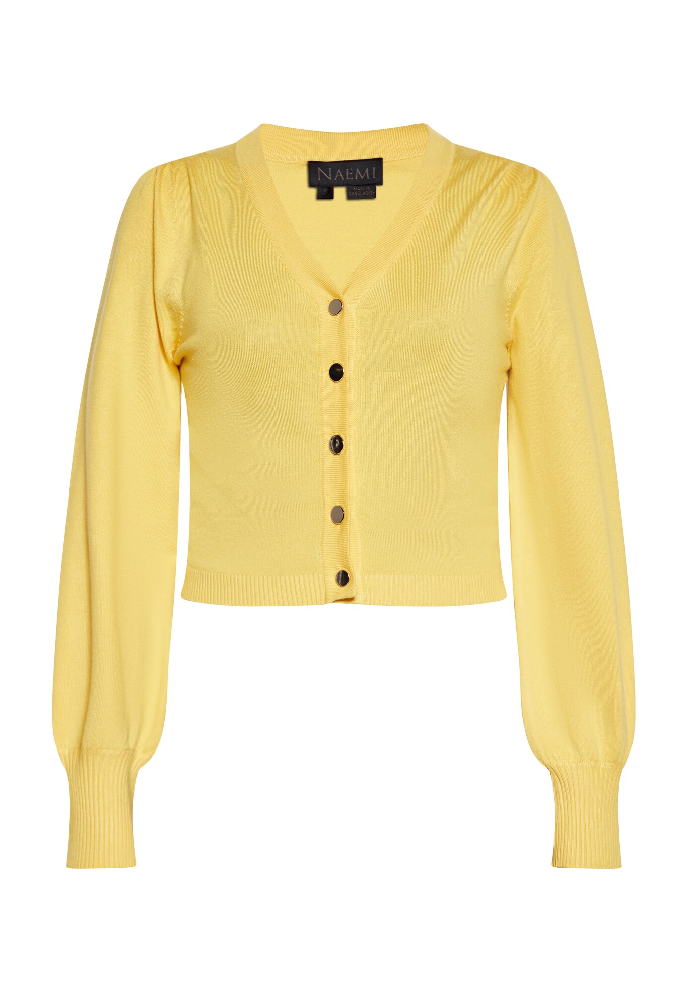 NAEMI Cárdigan amarillo claro