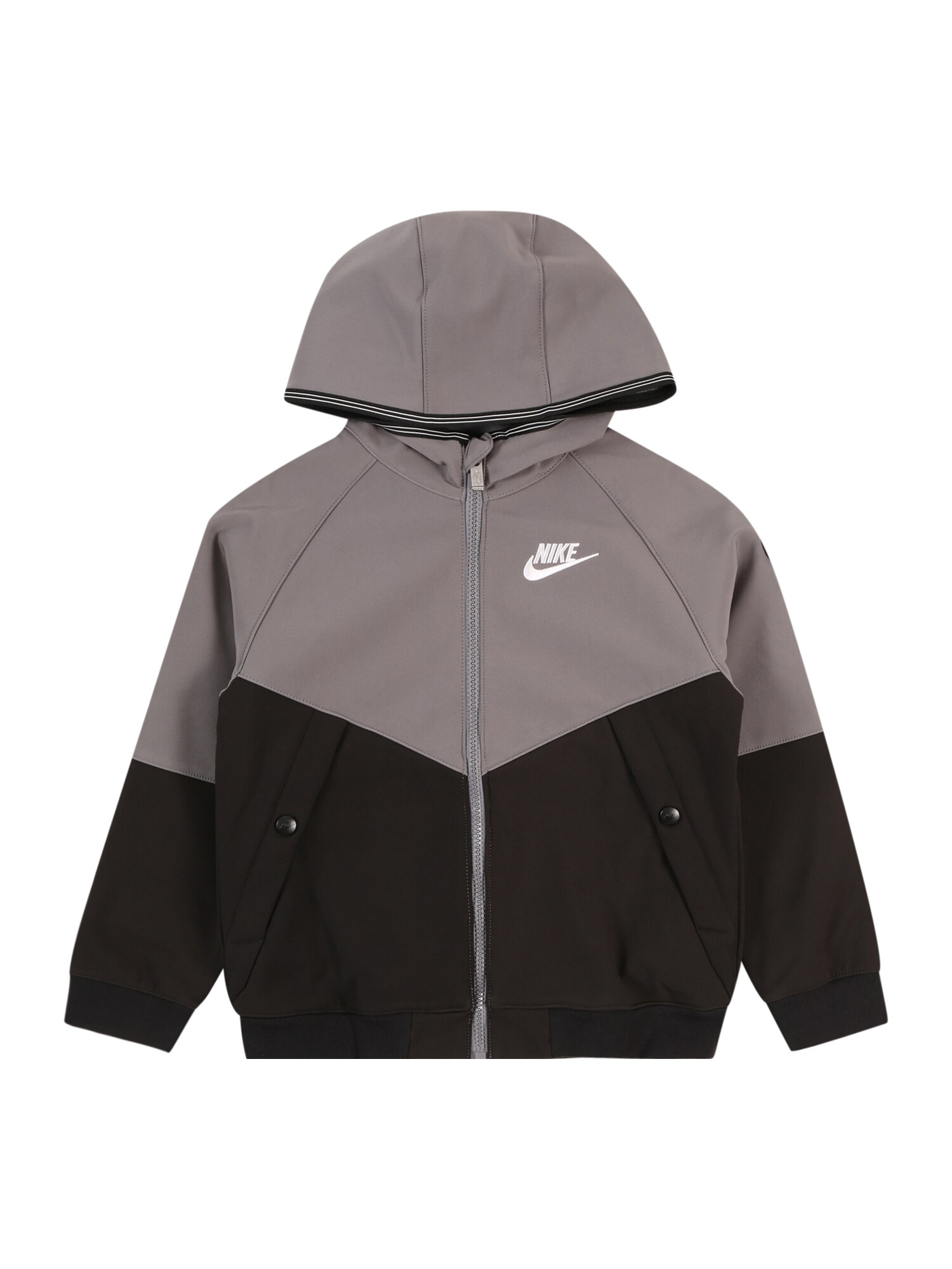 Nike Sportswear Prechodná bunda 'FUTURA'  sivá / čierna / šedobiela