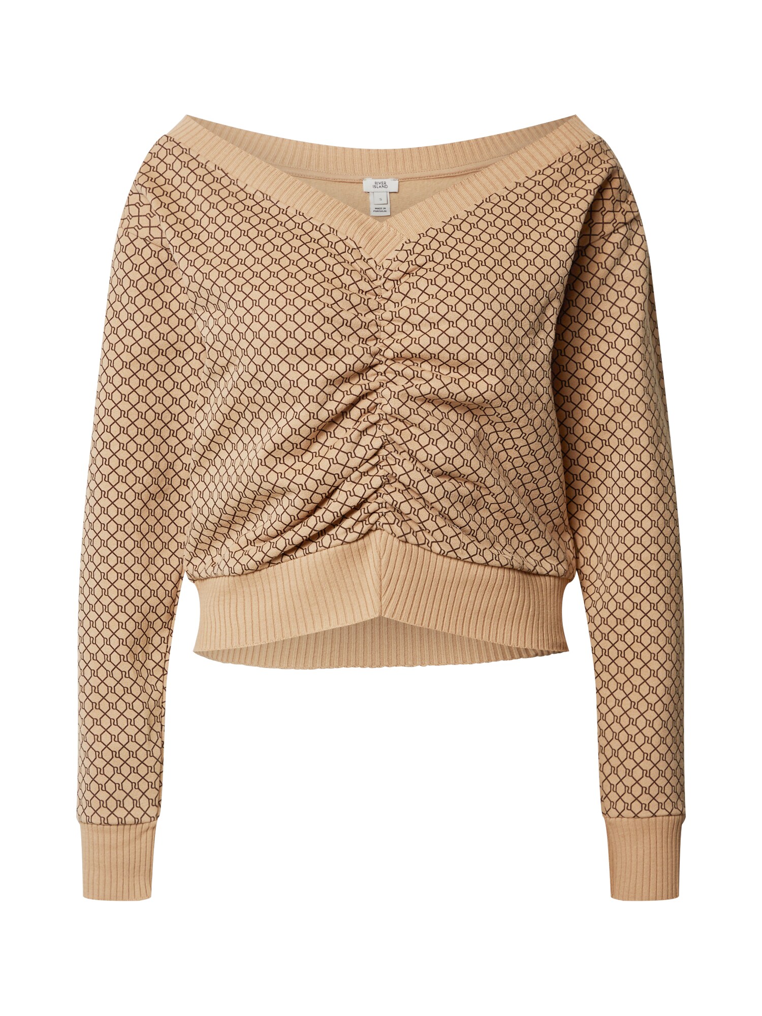 River Island Megztinis  ruda / juoda