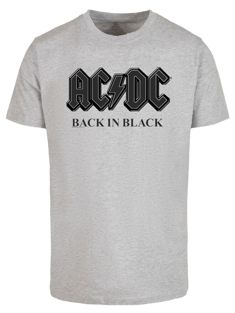 F4NT4STIC T Shirt 'ACDC Back In Black' Herren Größe 5XL grau / schwarz