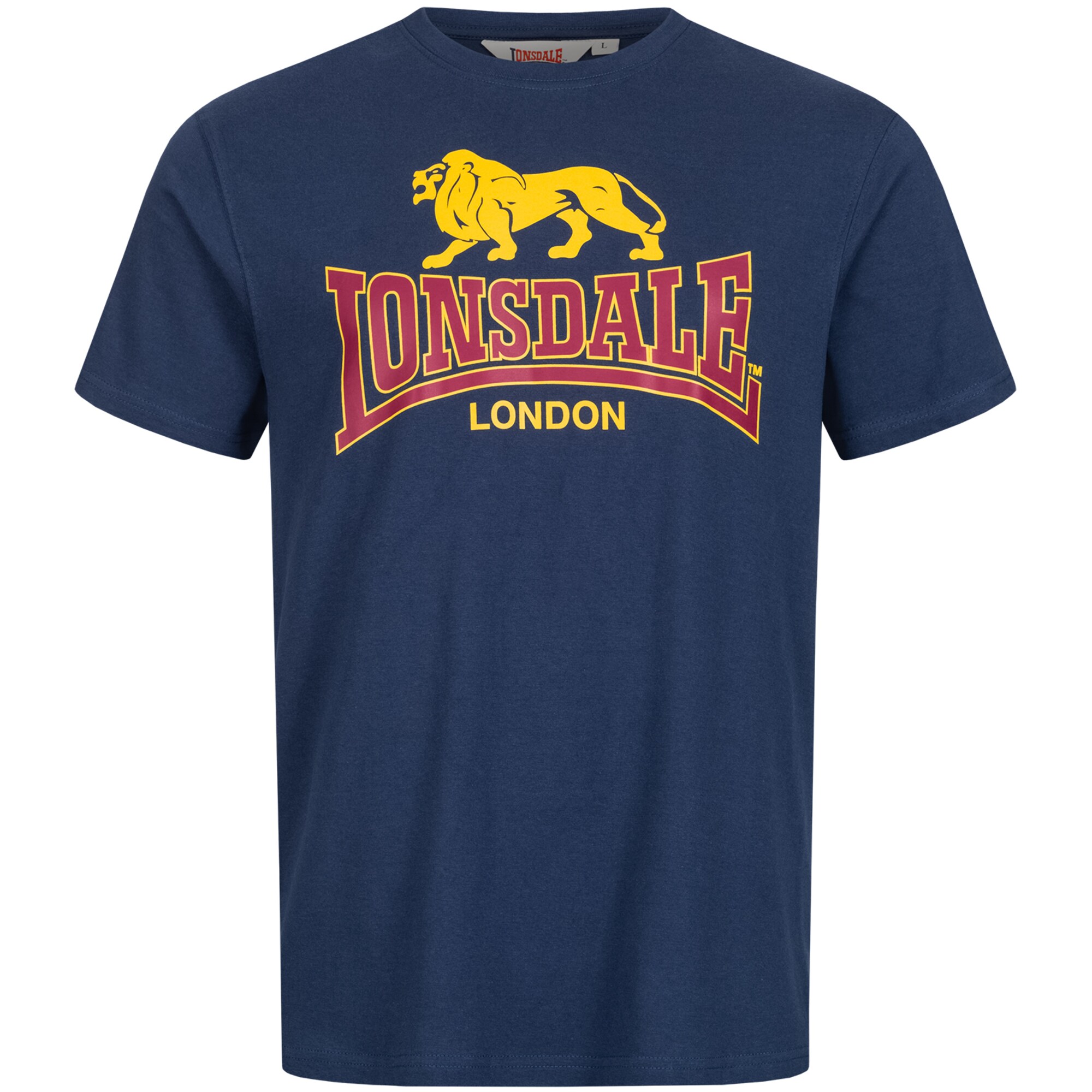 LONSDALE Póló ' TAVERHAM '  tengerészkék / sárga / piros akciós termékkép 1