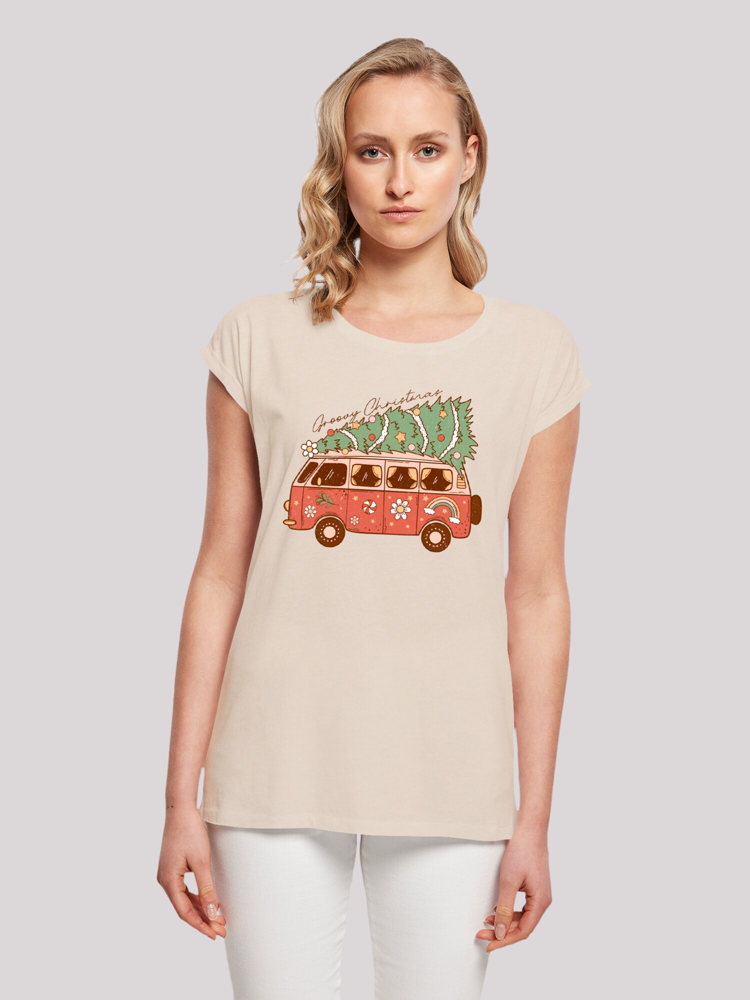 Thumbnail - F4NT4STIC Shirt Groovy Christmas Camper Van