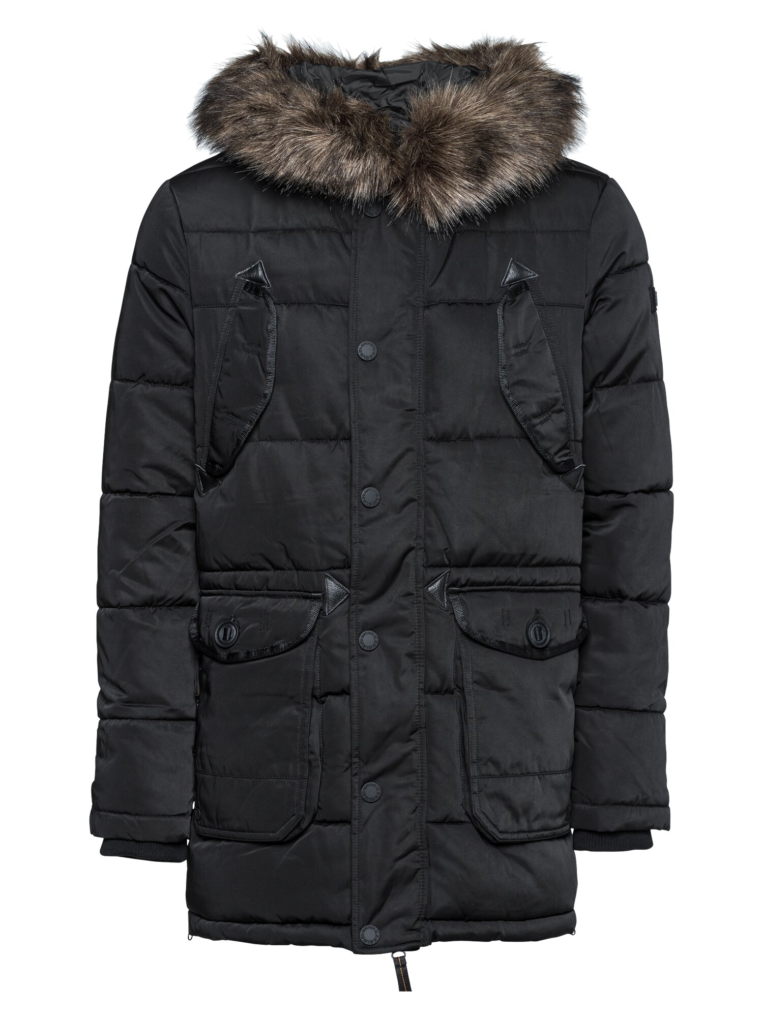 Superdry Ilga žieminė striukė 'CHINOOK'  juoda