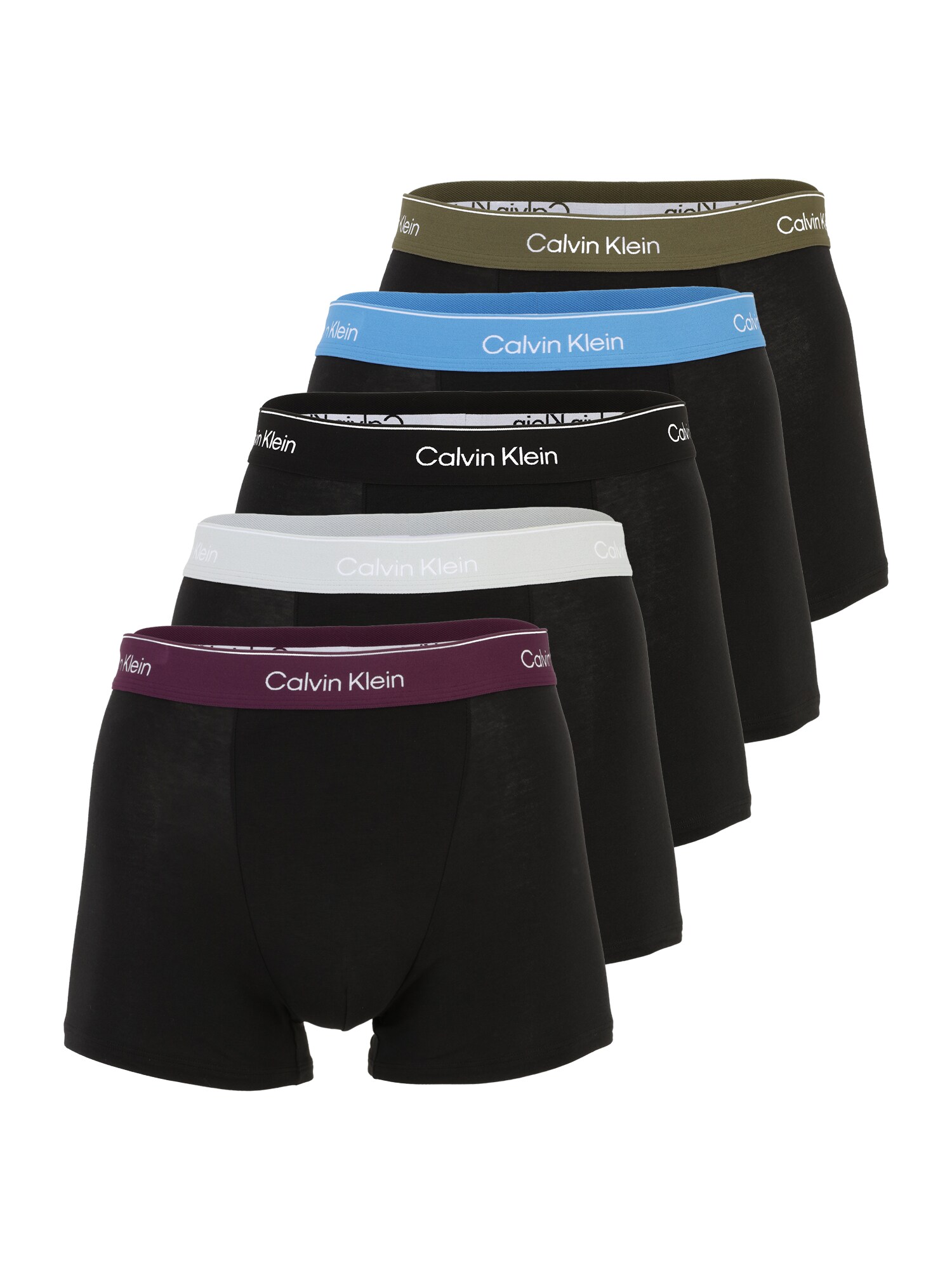 Calvin Klein Underwear Boxeri albastru / gri deschis / oliv / mov zmeură / negru / alb