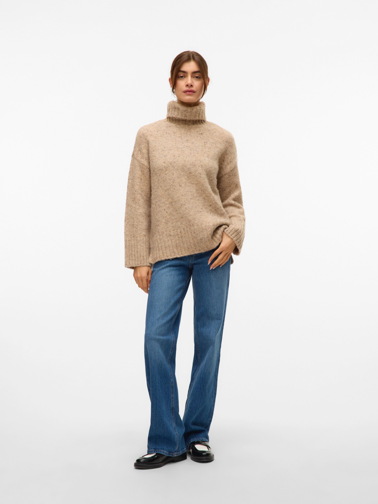 VERO MODA Sveter 'INGRID'  piesková (obrázok 4)