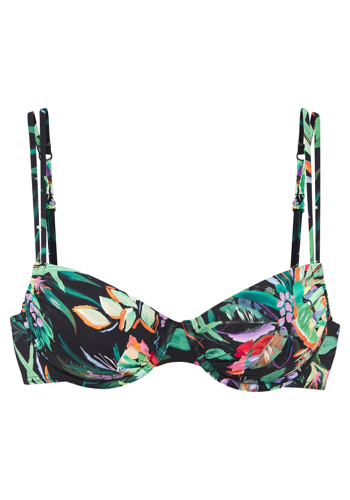VENICE BEACH Sutien costum de baie verde smarald / lila / portocaliu / negru