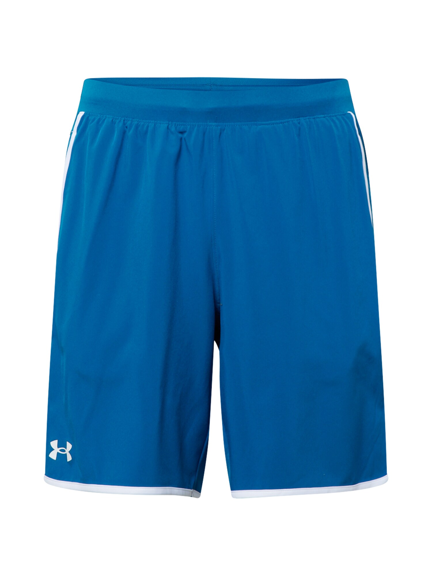 UNDER ARMOUR Спортен панталон 'HIIT'  синьо / бяло