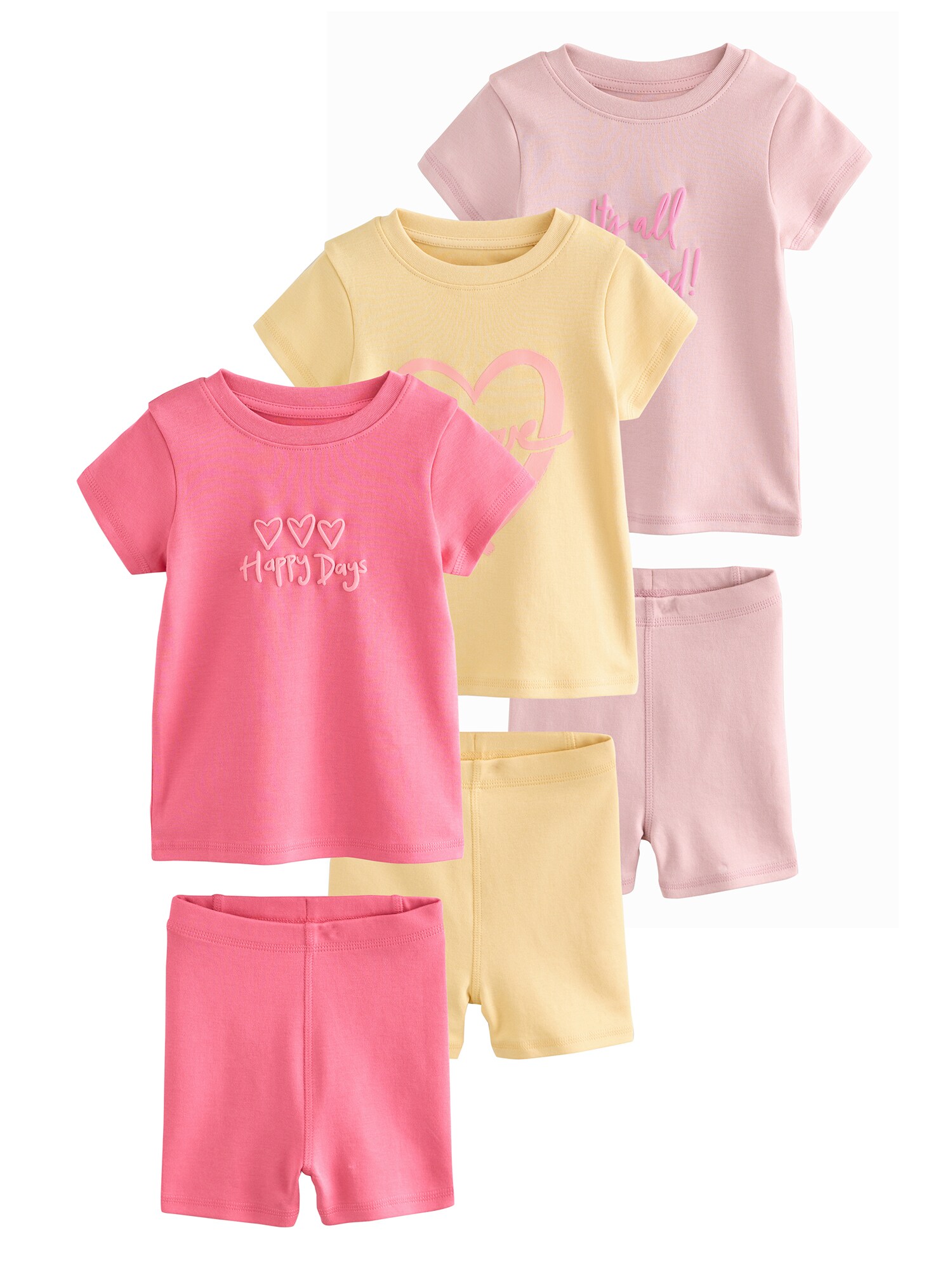Next Pijamale  galben / roz / roz pitaya