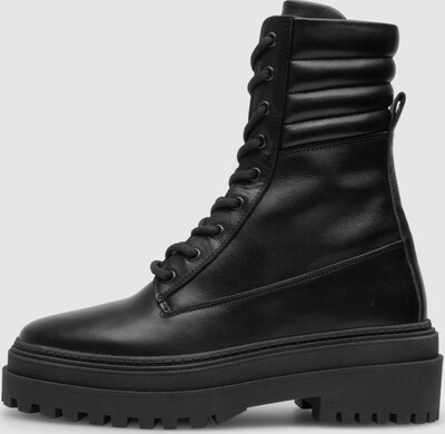 Alpha Black Leather Boots