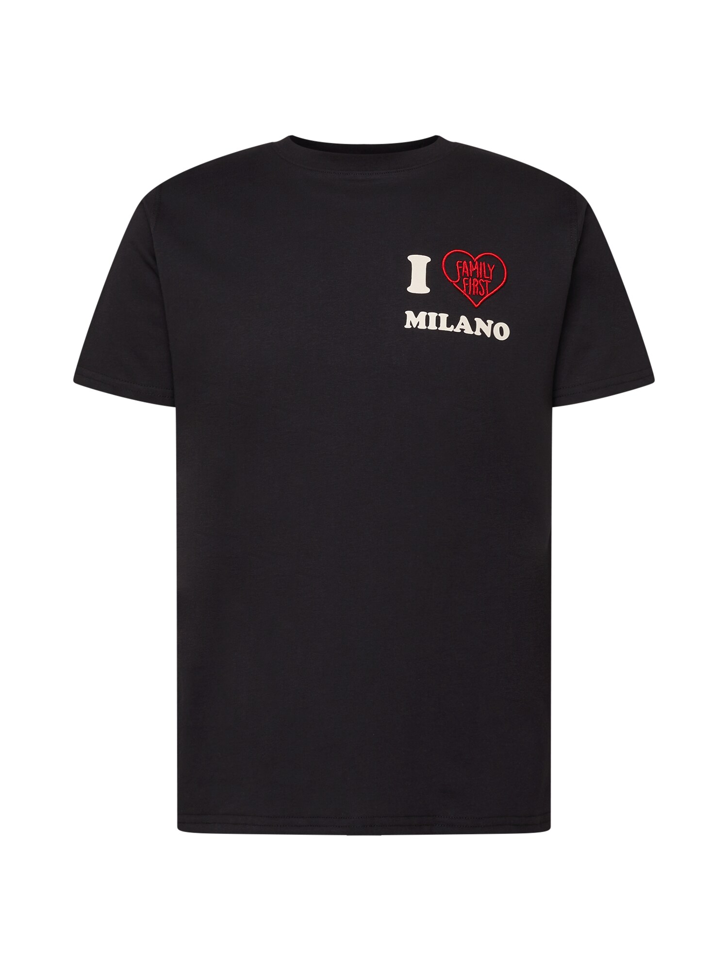Family First Marškinėliai 'I LOVE' juoda / balta / raudona