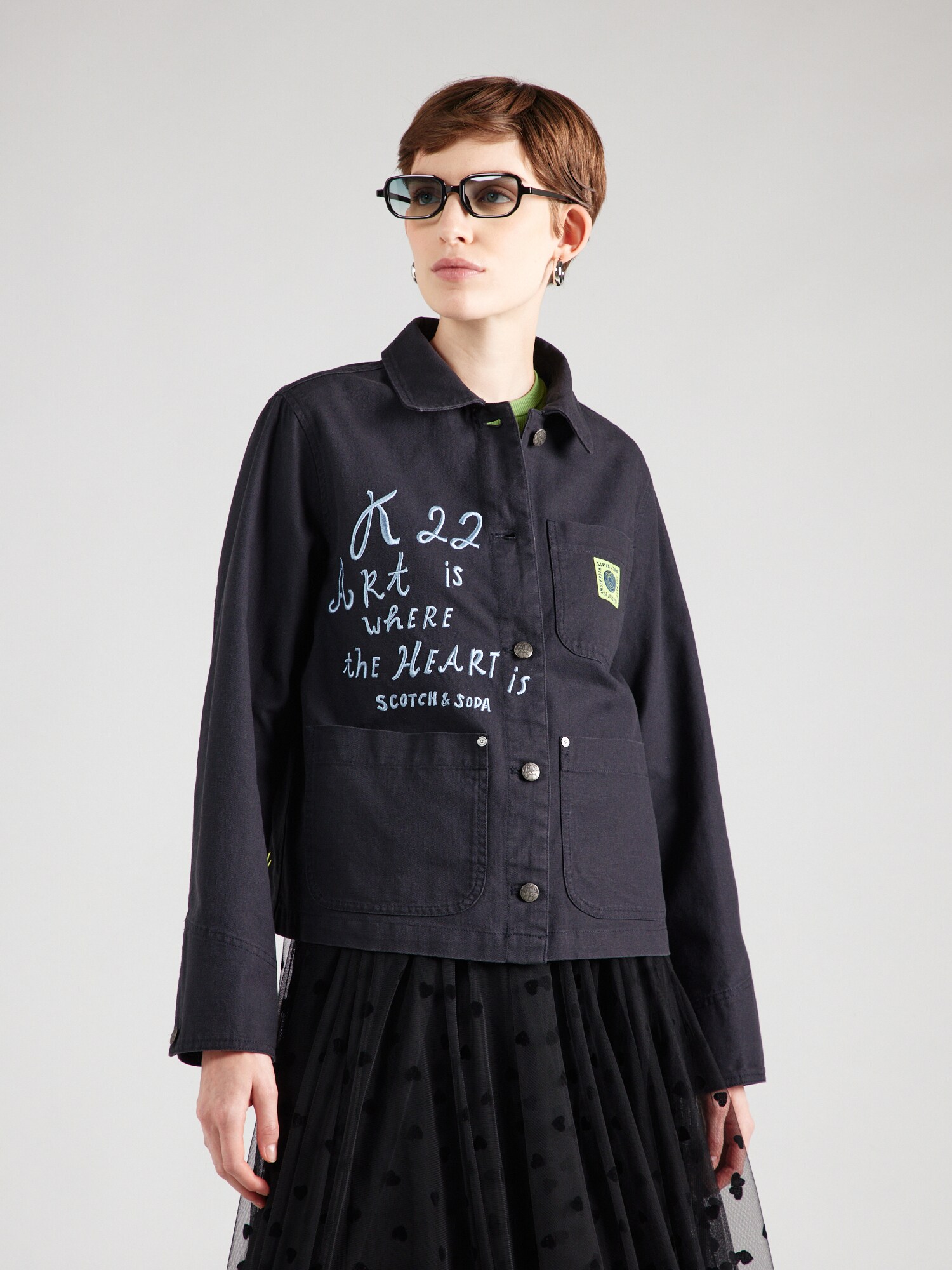 SCOTCH & SODA Átmeneti dzseki  világoskék / világoszöld / fekete termék 2. képe
