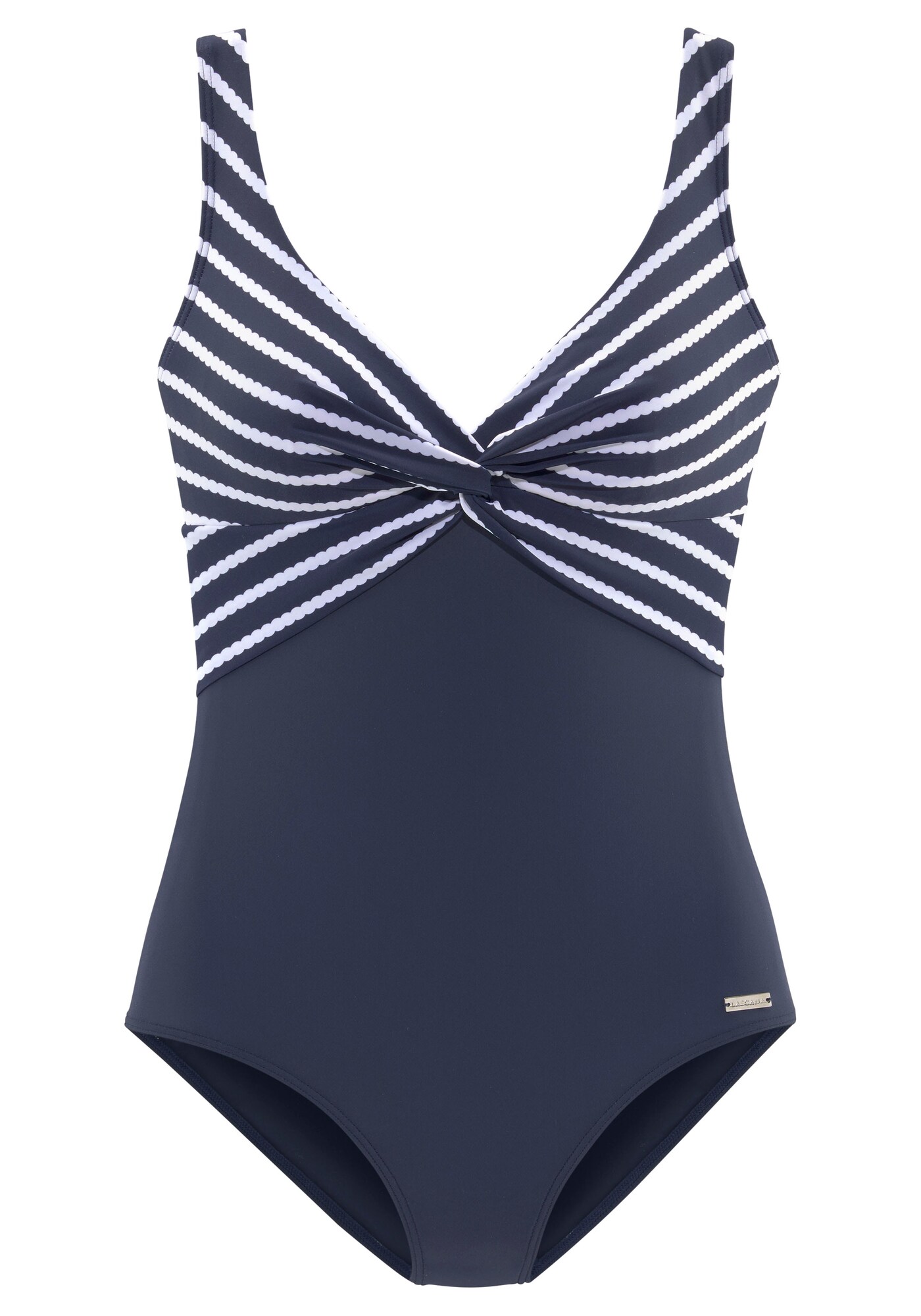 LASCANA Costum de baie întreg  bleumarin / alb