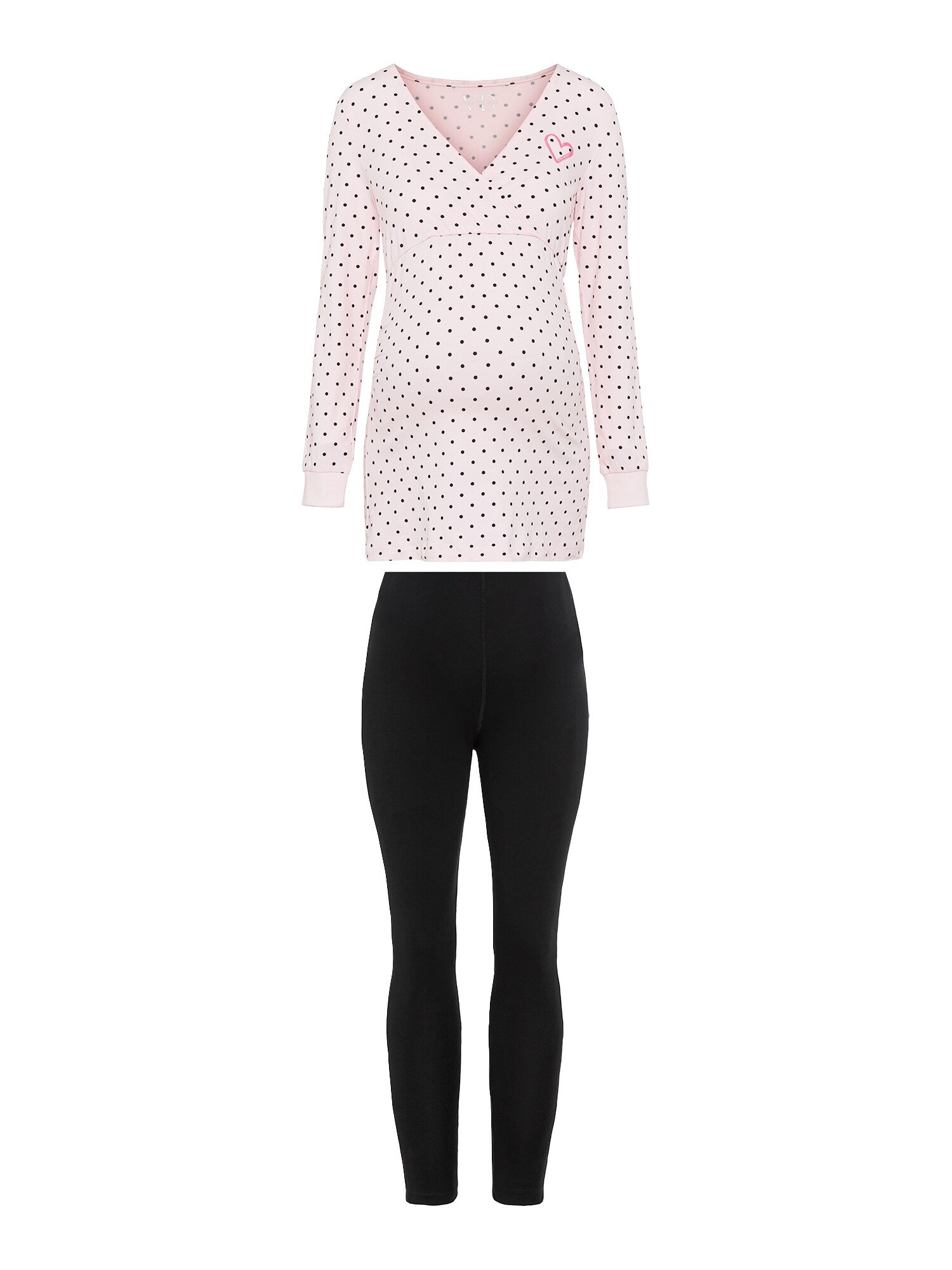 VIVANCE Pijama Dreams  roz / roz / negru