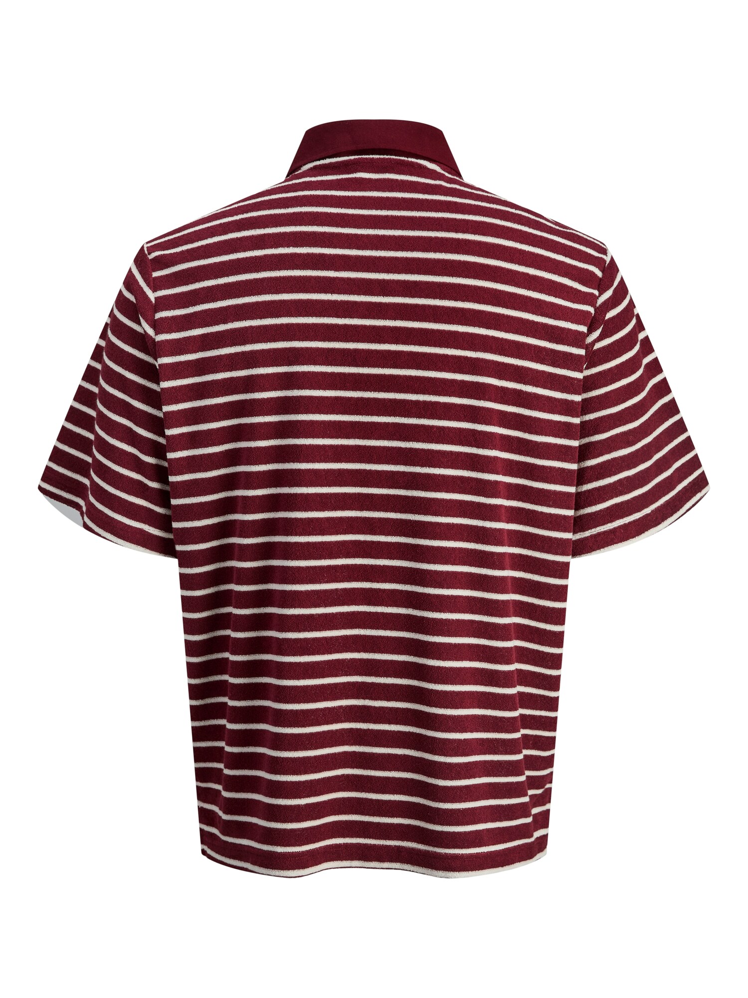 JACK & JONES Tričko 'JORGEN' tmavočervená / biela (obrázok 3)