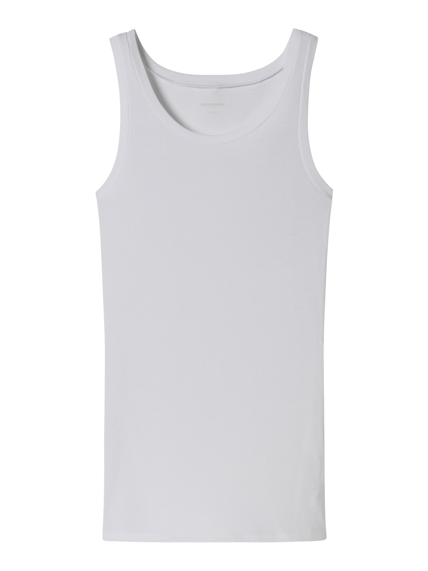 SCHIESSER Top ' Pure Rib ' blanco