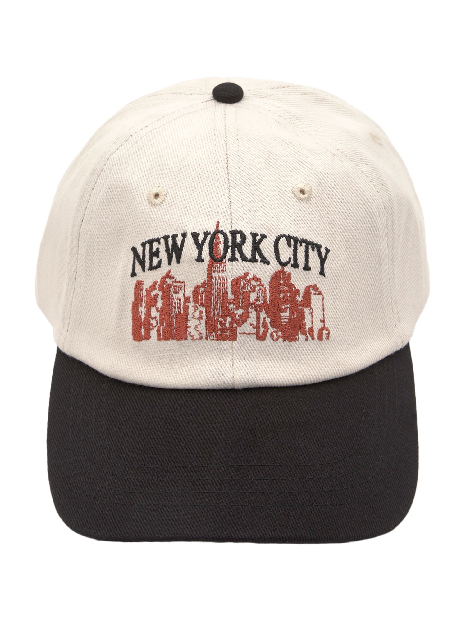 Pull&Bear Șapcă SKYLINE  ecru / maro coniac / negru