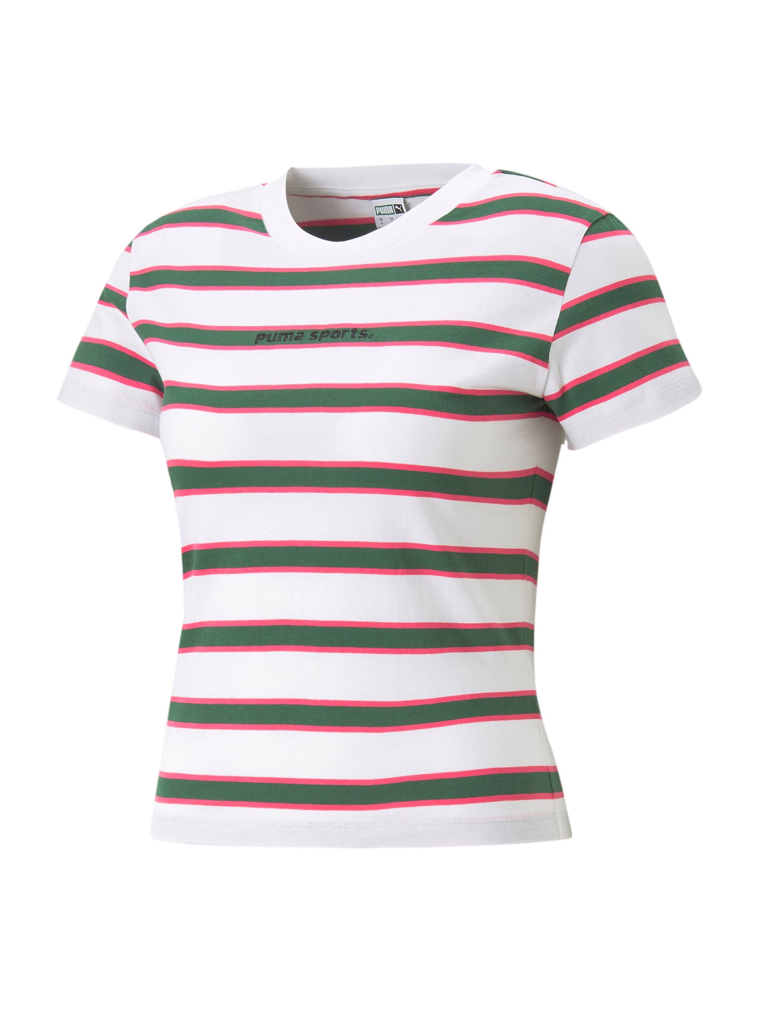 PUMA Funkčné tričko 'Team'  tmavozelená / ružová / čierna / biela