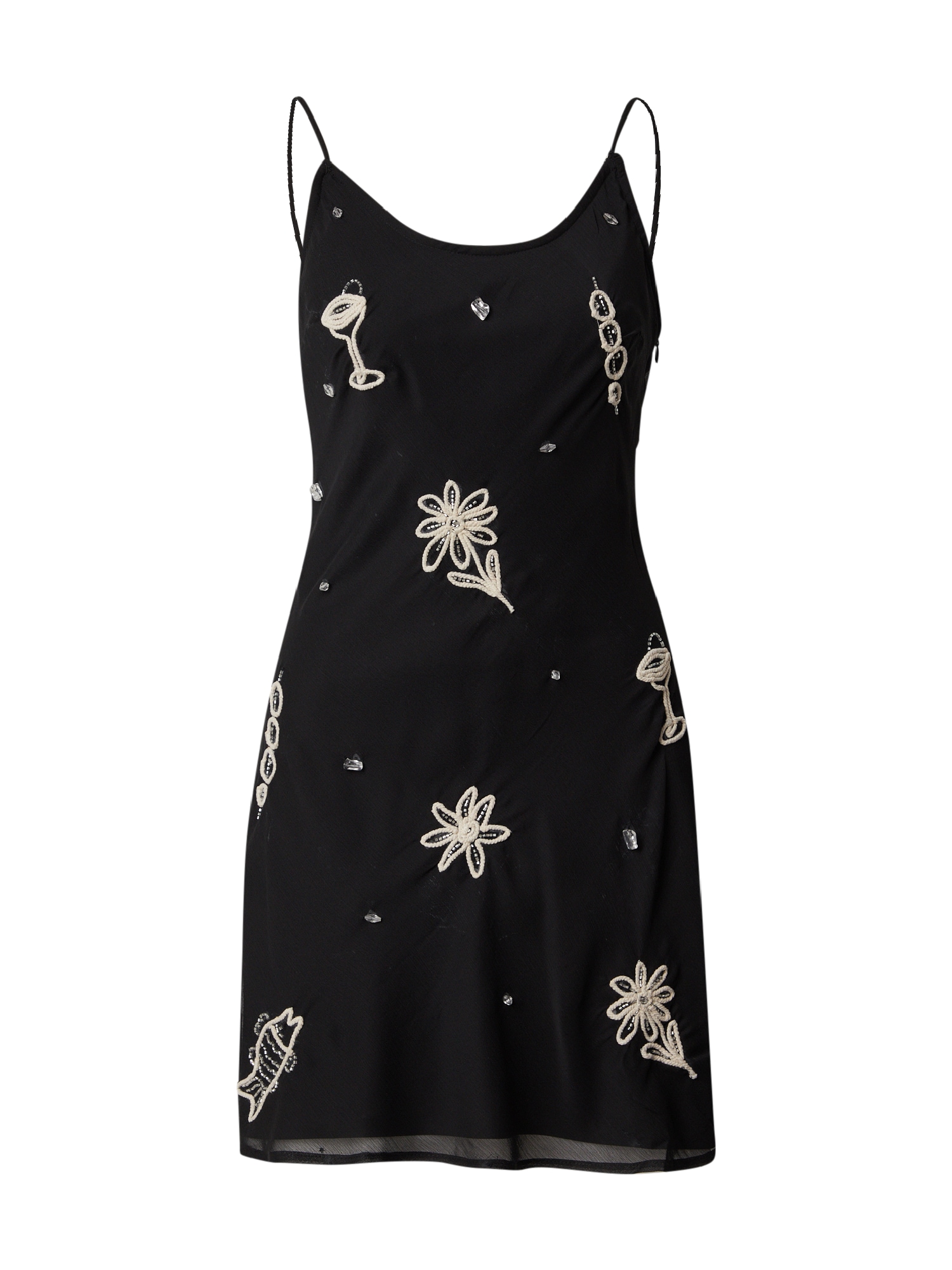 TOPSHOP Rochie negru / alb