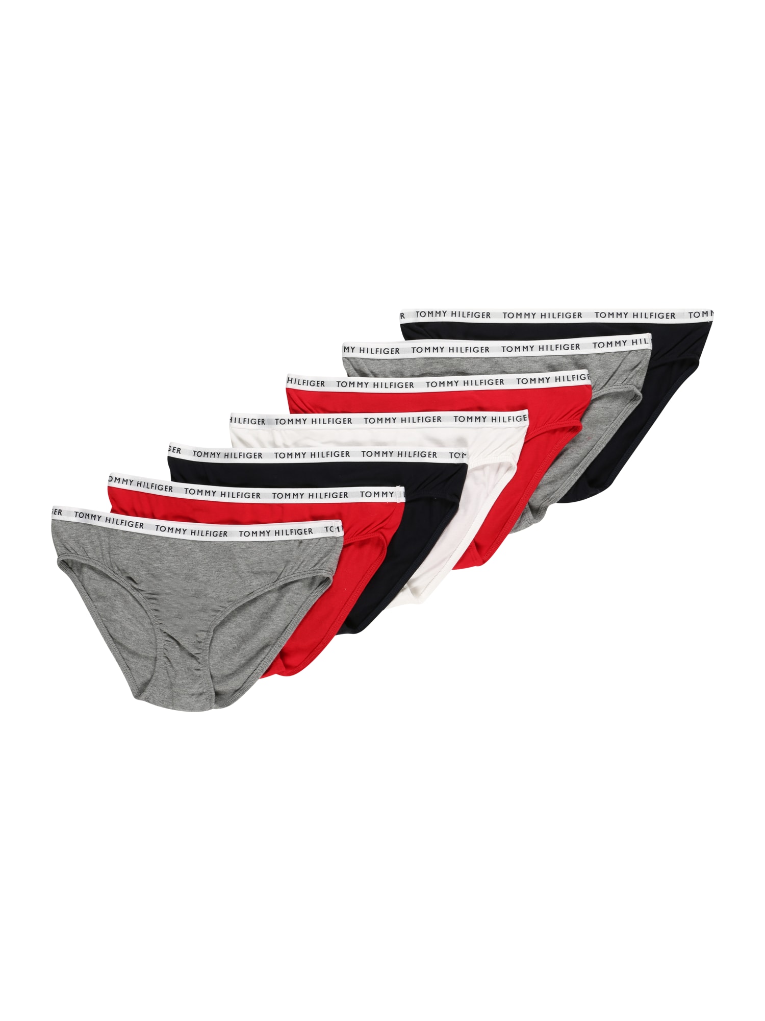 Tommy Hilfiger Underwear Apatinės kelnaitės margai pilka / raudona / juoda / balta