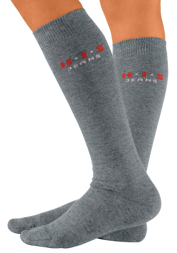 H.I.S, Térdharisnyák, szürke & fekete, 3 kép a 4 közül