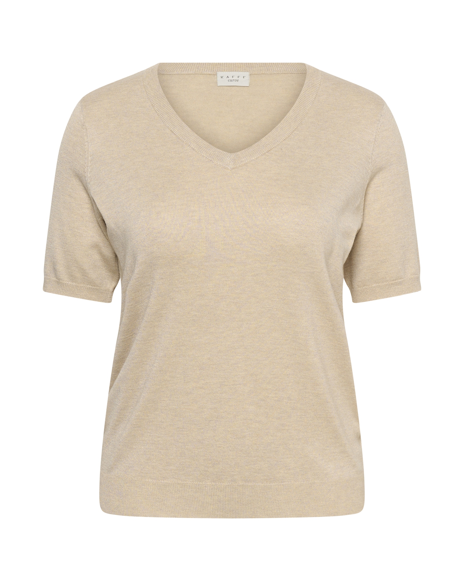 KAFFE CURVE Jersey 'KClizzy'  beige moteado