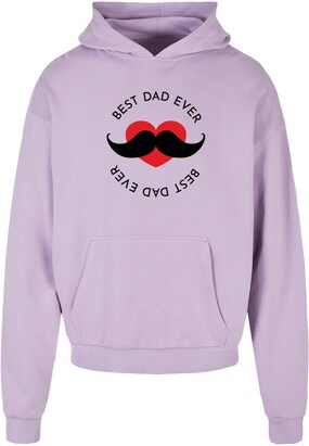 Merchcode Sweatshirt ‘Fathers Day – Best Dad’ Lila / Rood / Zwart