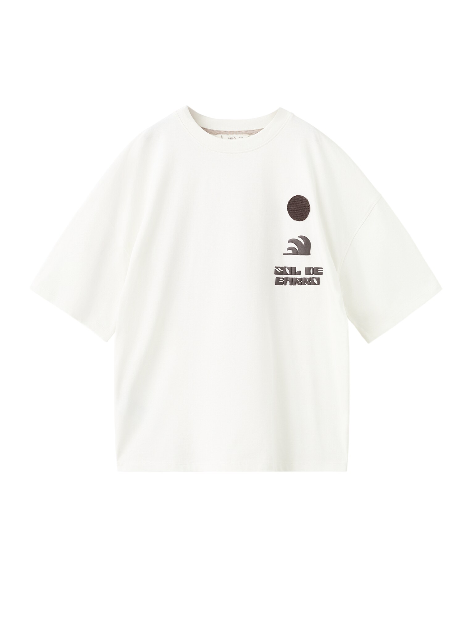 MANGO KIDS Majica 'BARRO'  temno rjava / jastog / oranžno rdeča / off-bela