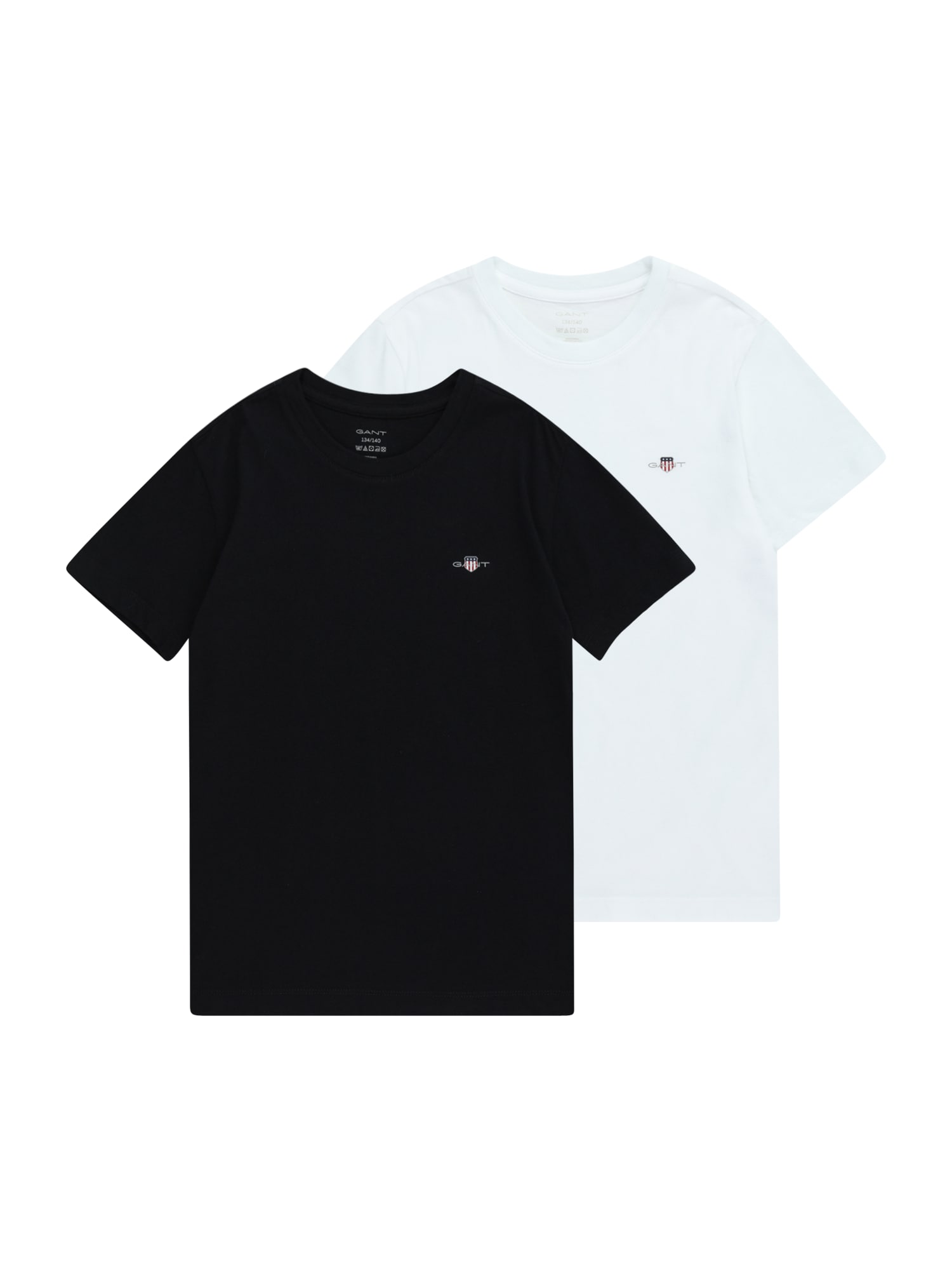 GANT Тениска  черно / бяло