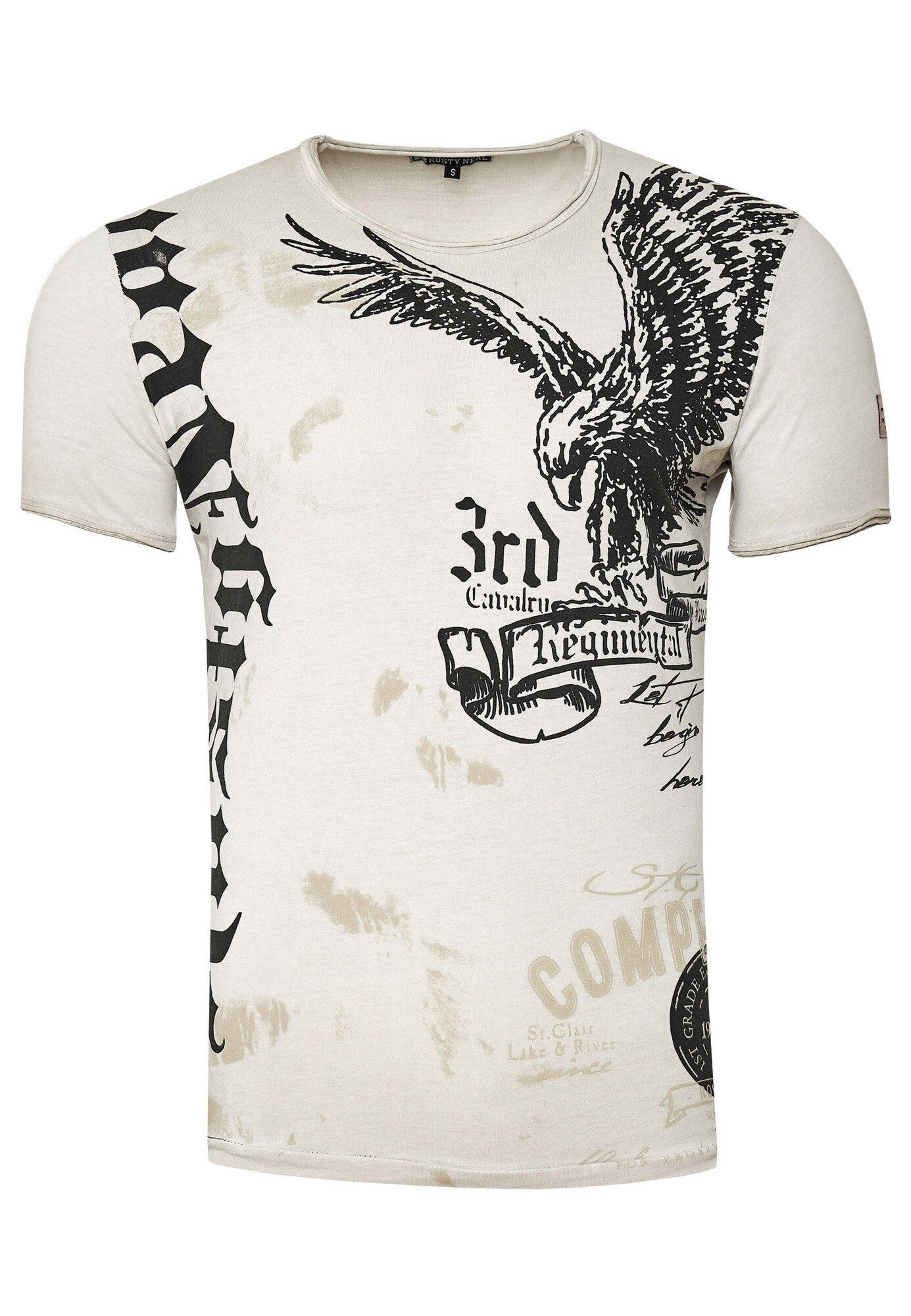 Thumbnail - T-Shirt mit modernem Front & Back Print 'American Eagle'