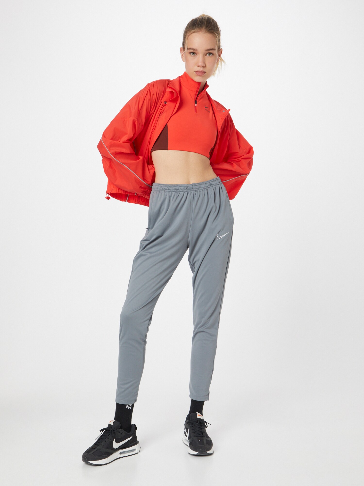 NIKE Športová podprsenka burgundská / oranžovo červená (obrázok 4)