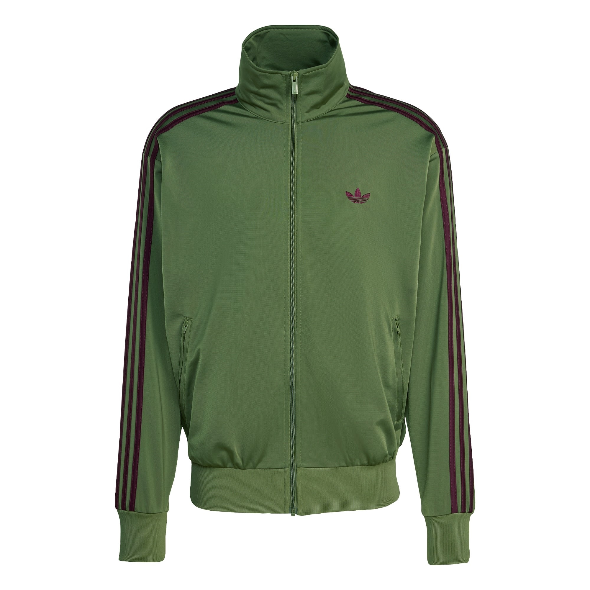 ADIDAS ORIGINALS Sudadera con cremallera 'Firebird'  verde / burdeos