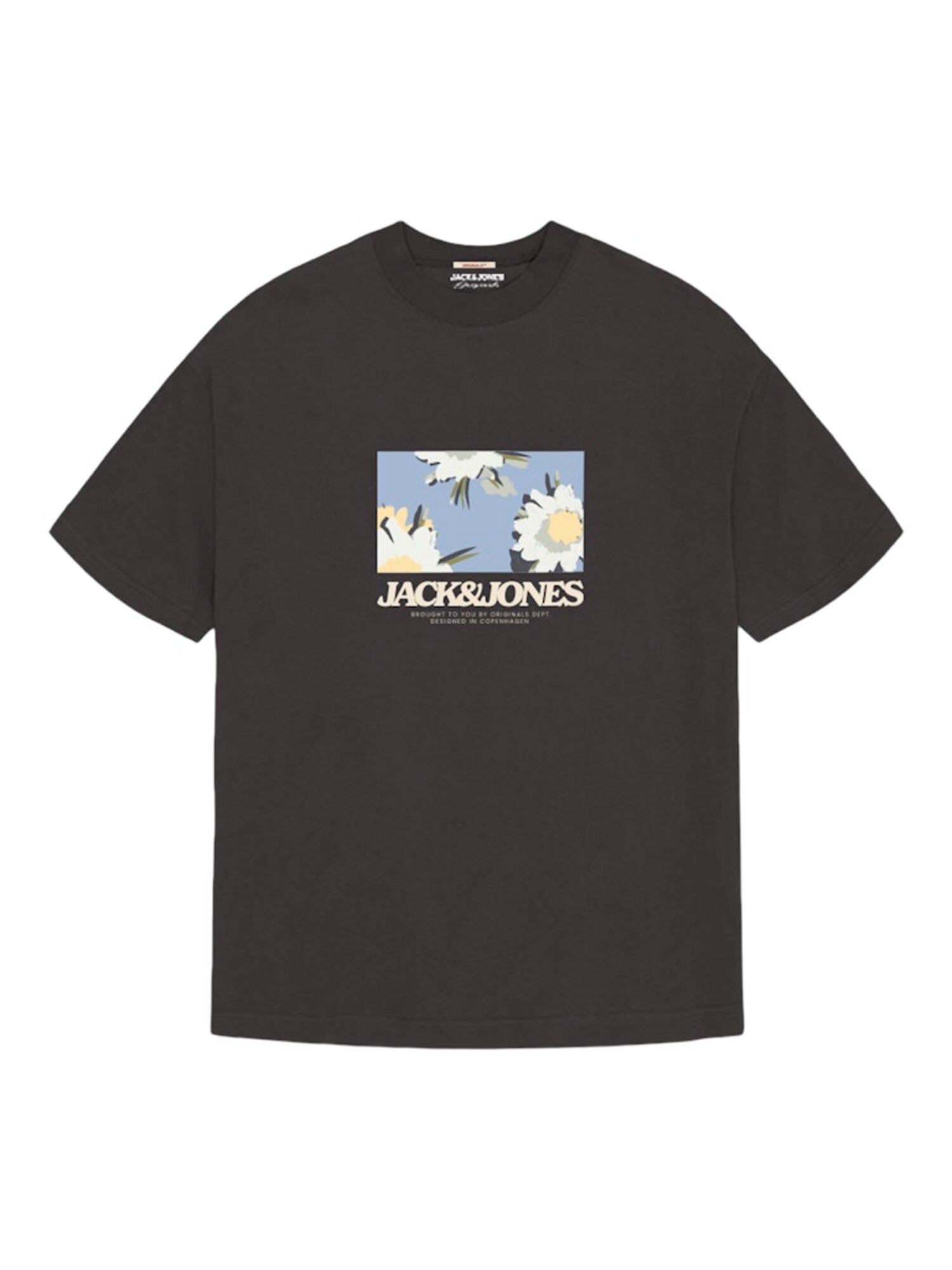 JACK & JONES Tričko pastelovo modrá / hnedá / tmavozelená / čierna (obrázok 4)