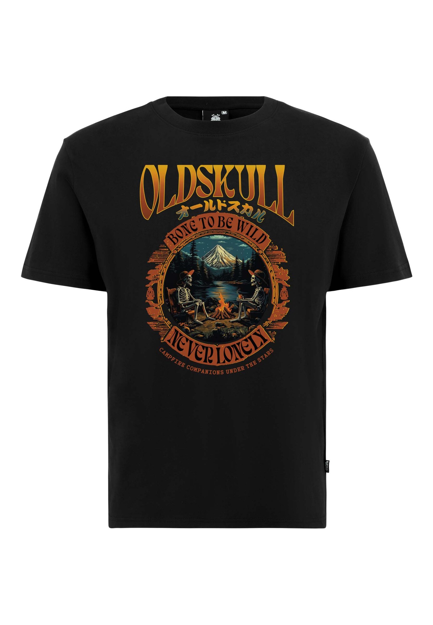 Thumbnail - T-Shirt 'Wrldvibe Campfire Buddies Skull Logo Graphic'