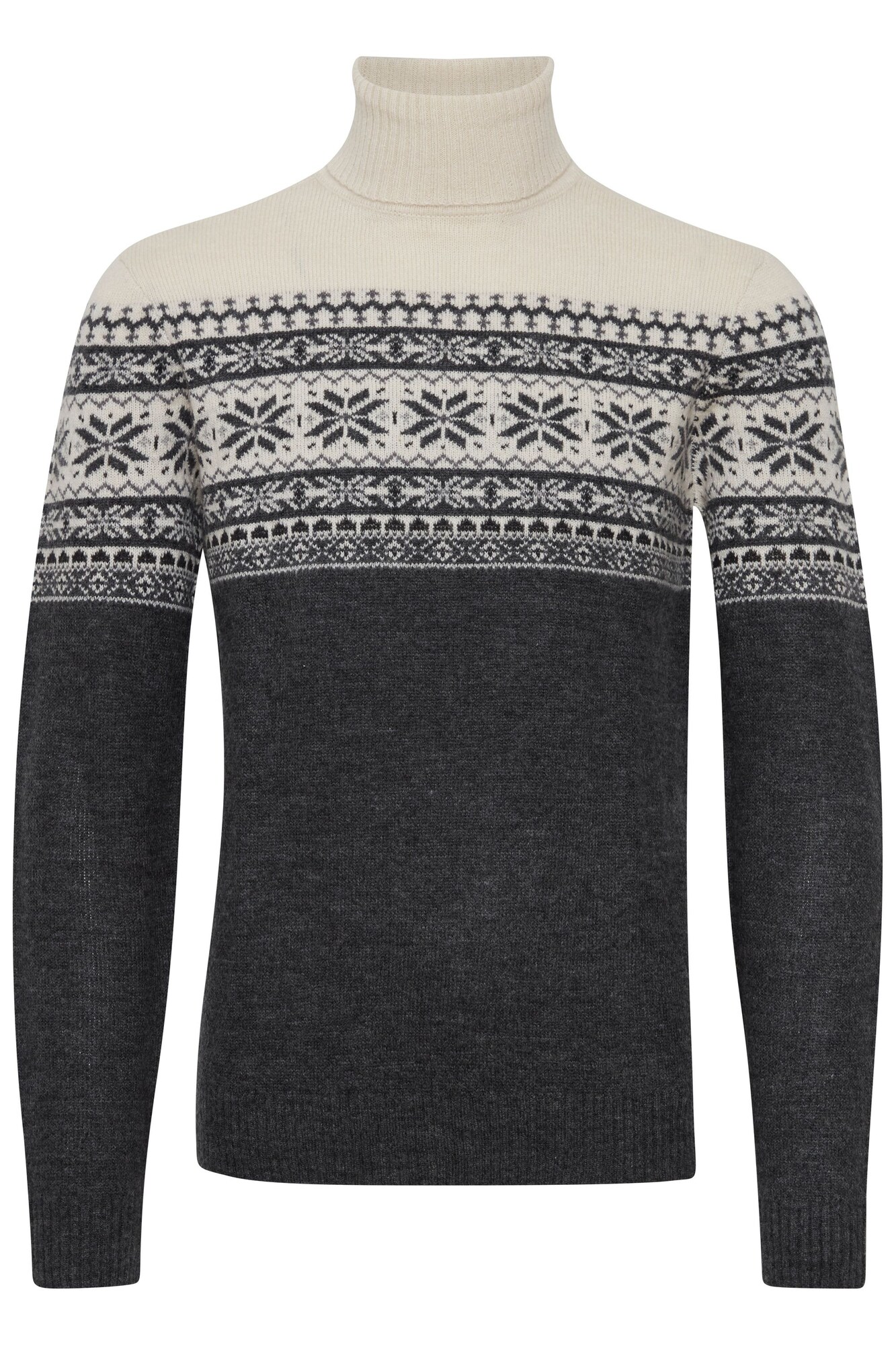 BLEND Jersey 'Jesse'  gris moteado / blanco