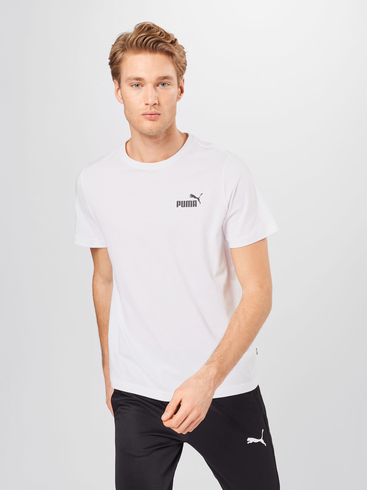 PUMA Shirt 'Essentials'  white / black