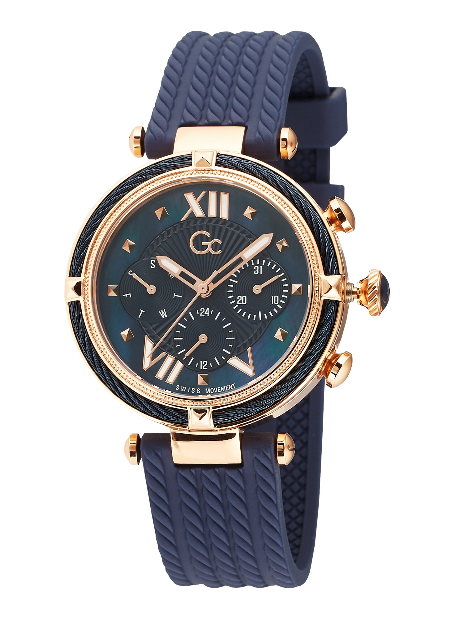 Gc Analoginis (įprastinio dizaino) laikrodis  auksas / mėlyna