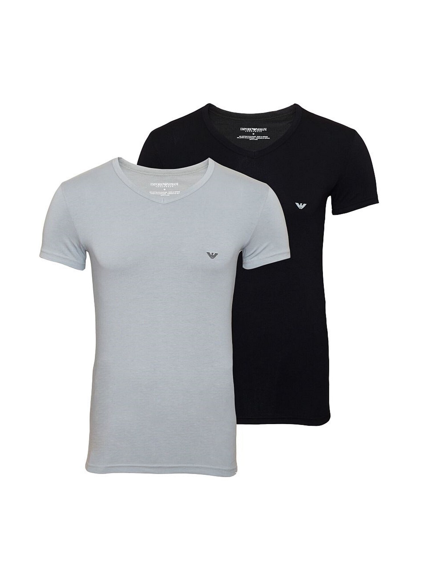 Emporio Armani Tričko sivá / čierna