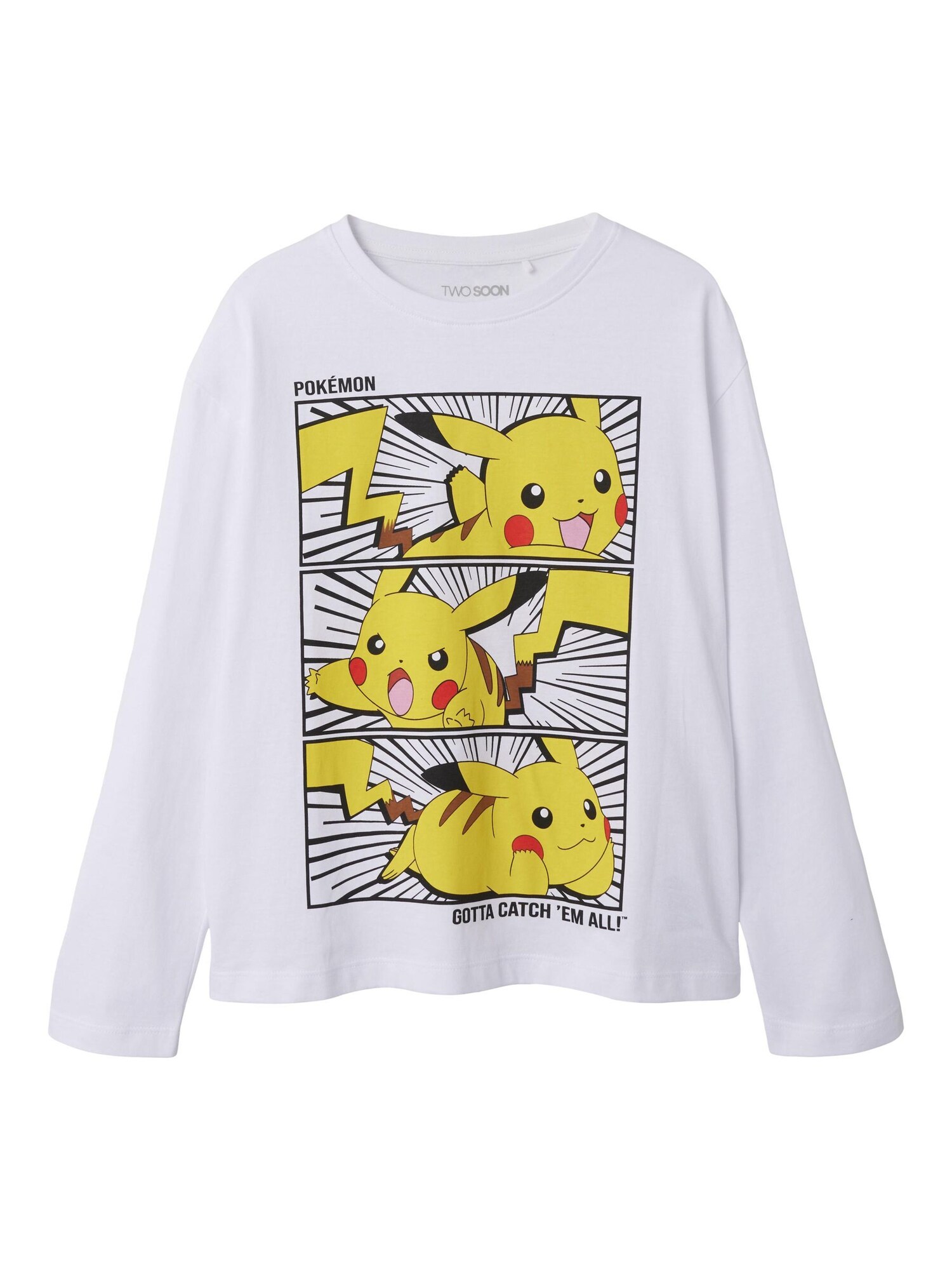 TWO SOON Tricou Pokémon  galben / roșu / negru / alb