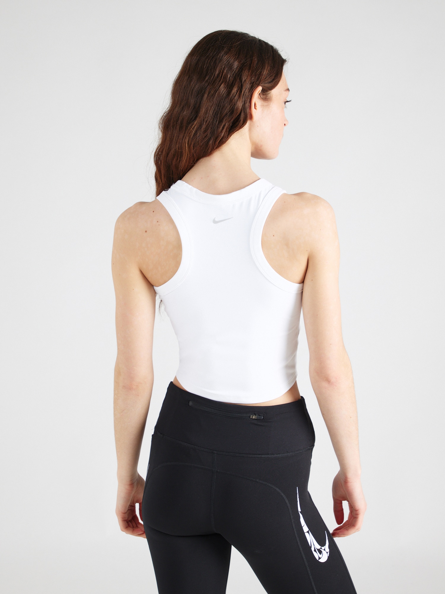 NIKE Športový top 'ONE' svetlosivá / biela (obrázok 3)