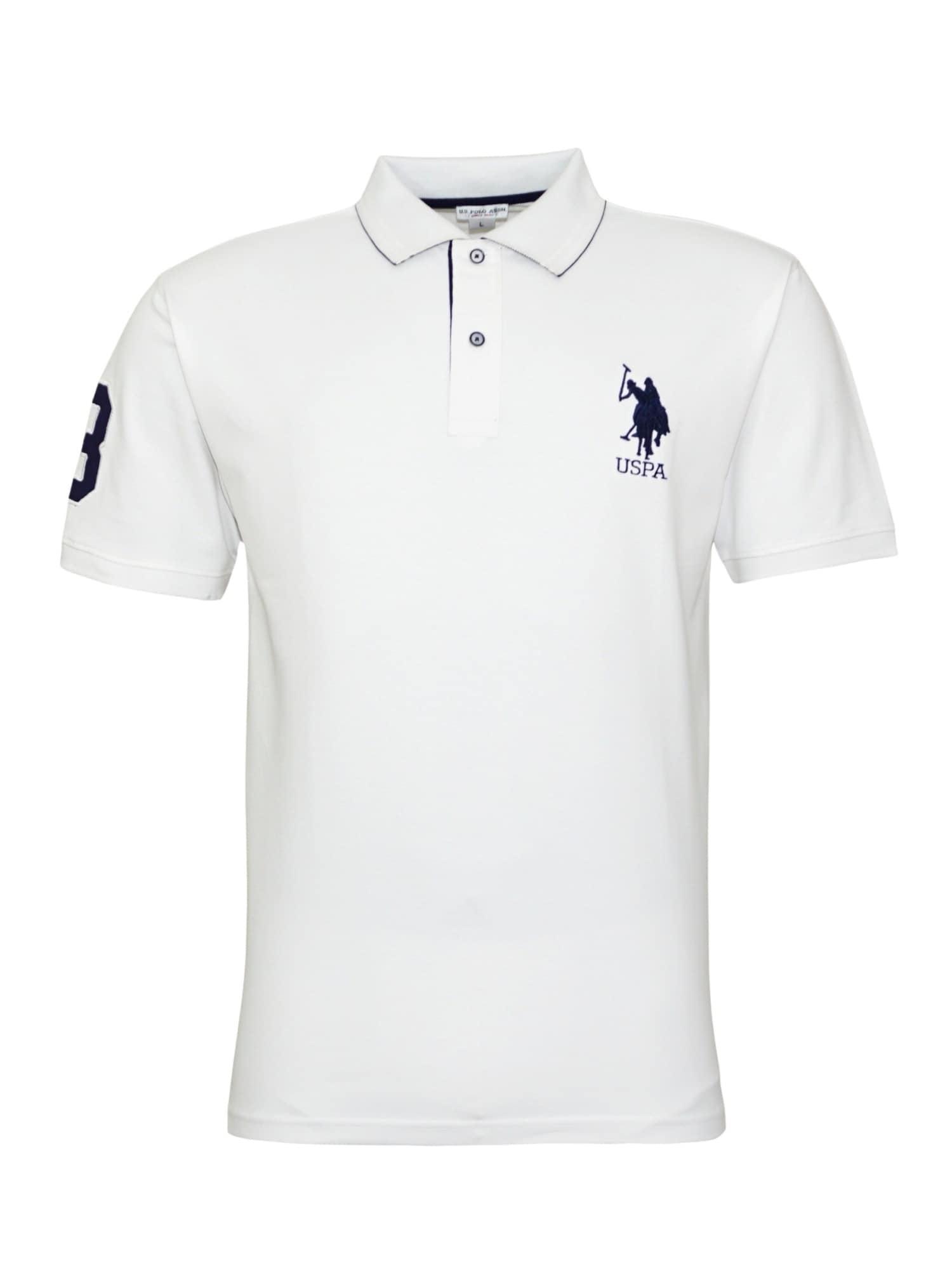 U.S. POLO ASSN. Tricou  albastru marin / alb