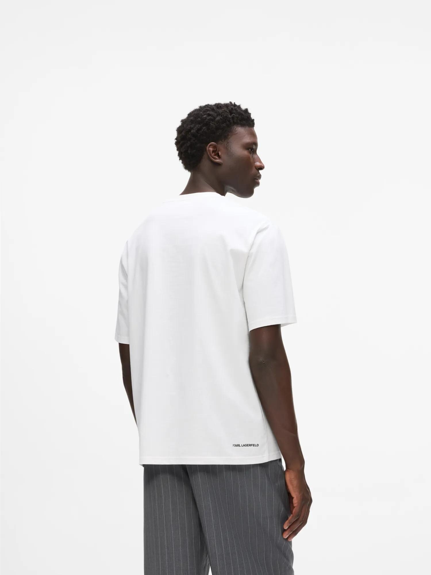Karl Lagerfeld Camiseta 'Ikon' azul claro / negro / blanco – imagen 3