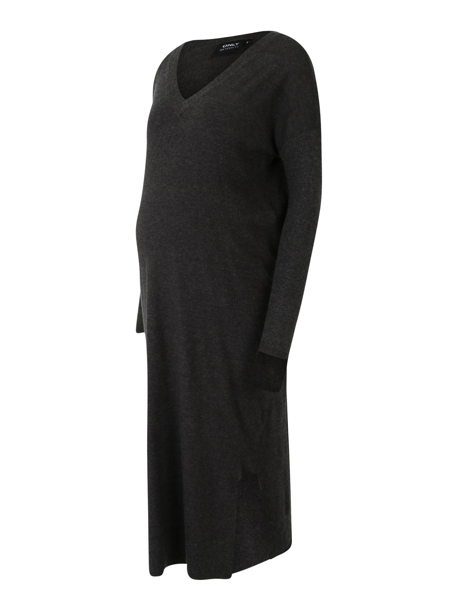 Only Maternity Плетена рокля 'Ibi'  антрацитно черно