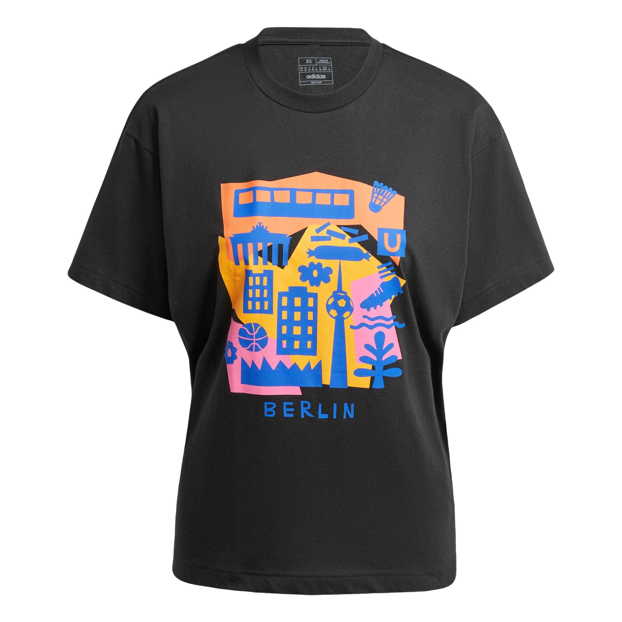 ADIDAS SPORTSWEAR T-Shirt fonctionnel 'Berlin' bleu / orange / rose / noir-adidas sportswear 1