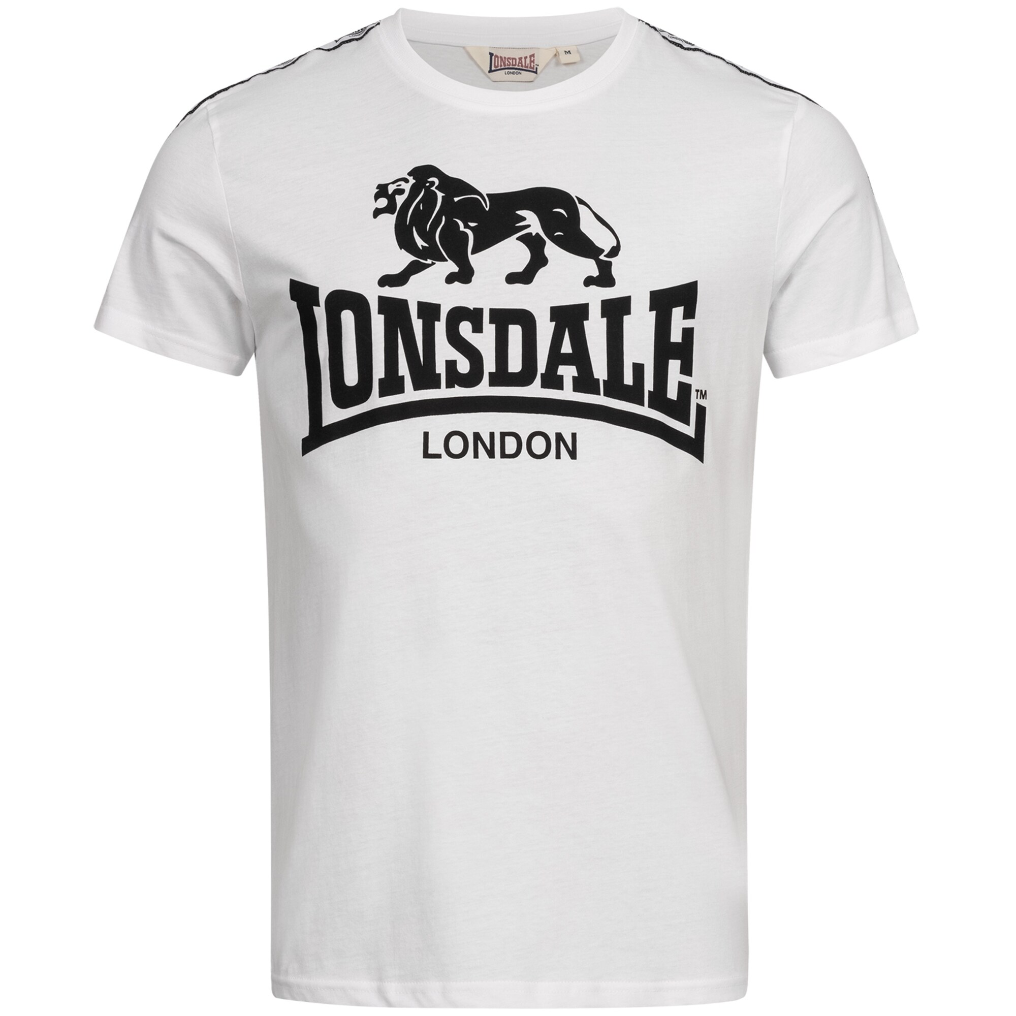 LONSDALE Póló 'SHEVIOCK'  fekete / fehér akciós termékkép 1