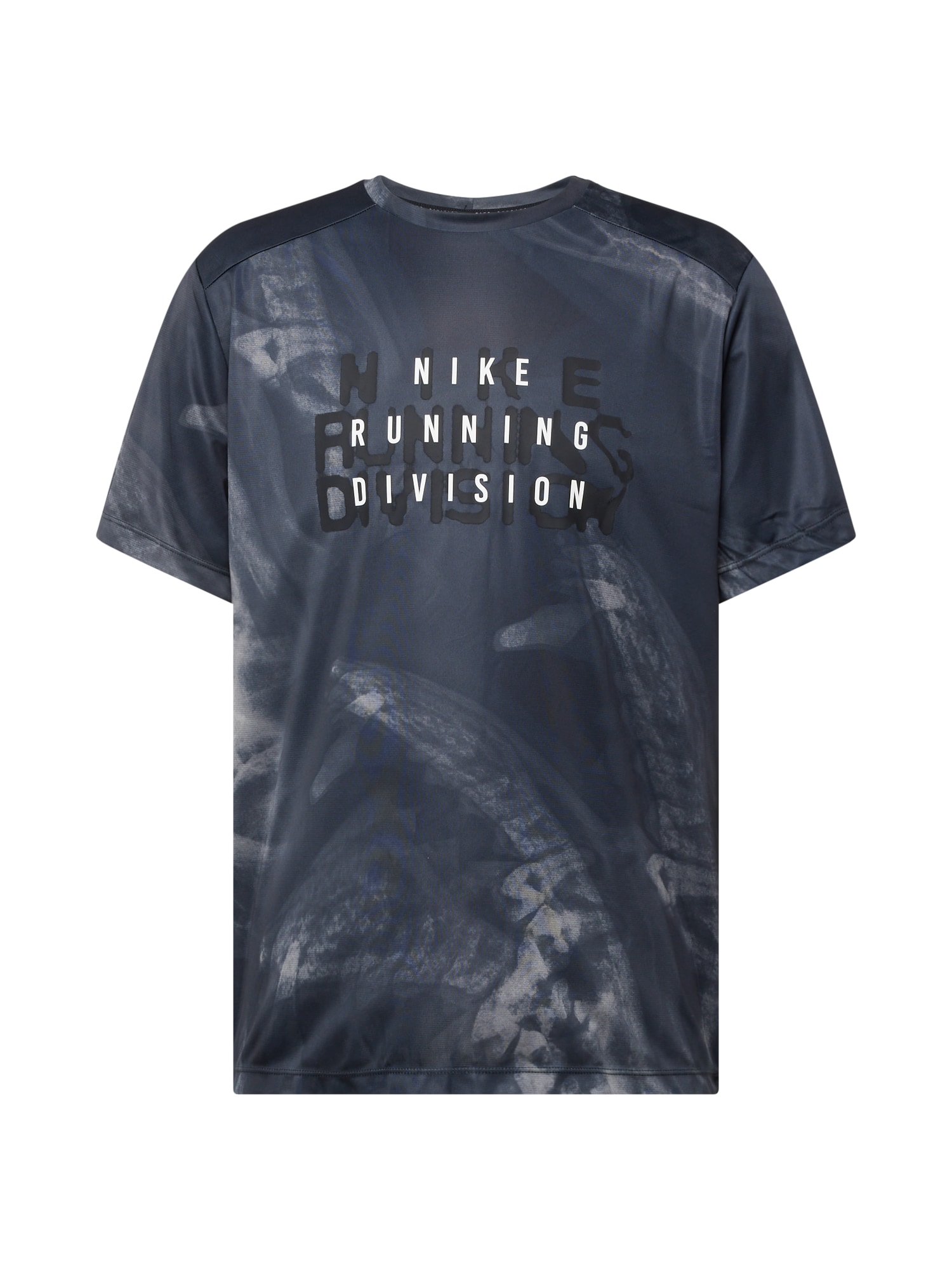 NIKE Tricou funcțional 'Run Division Rise 365'  gri / negru / alb
