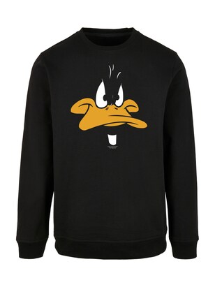 F4NT4STIC Sweatshirt ‘Looney Tunes Daffy Duck’ Oranje / Zwart / Wit