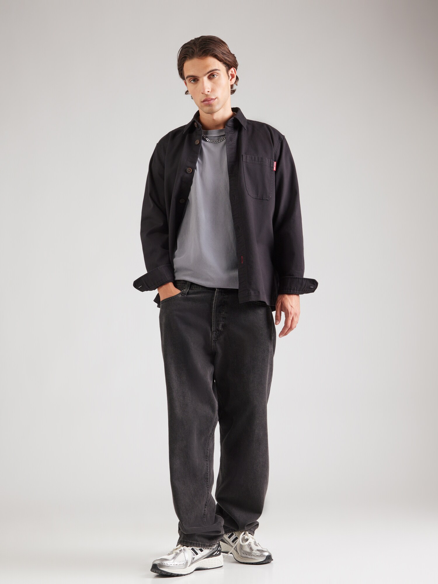 TOPMAN Tričko sivý denim (obrázok 4)