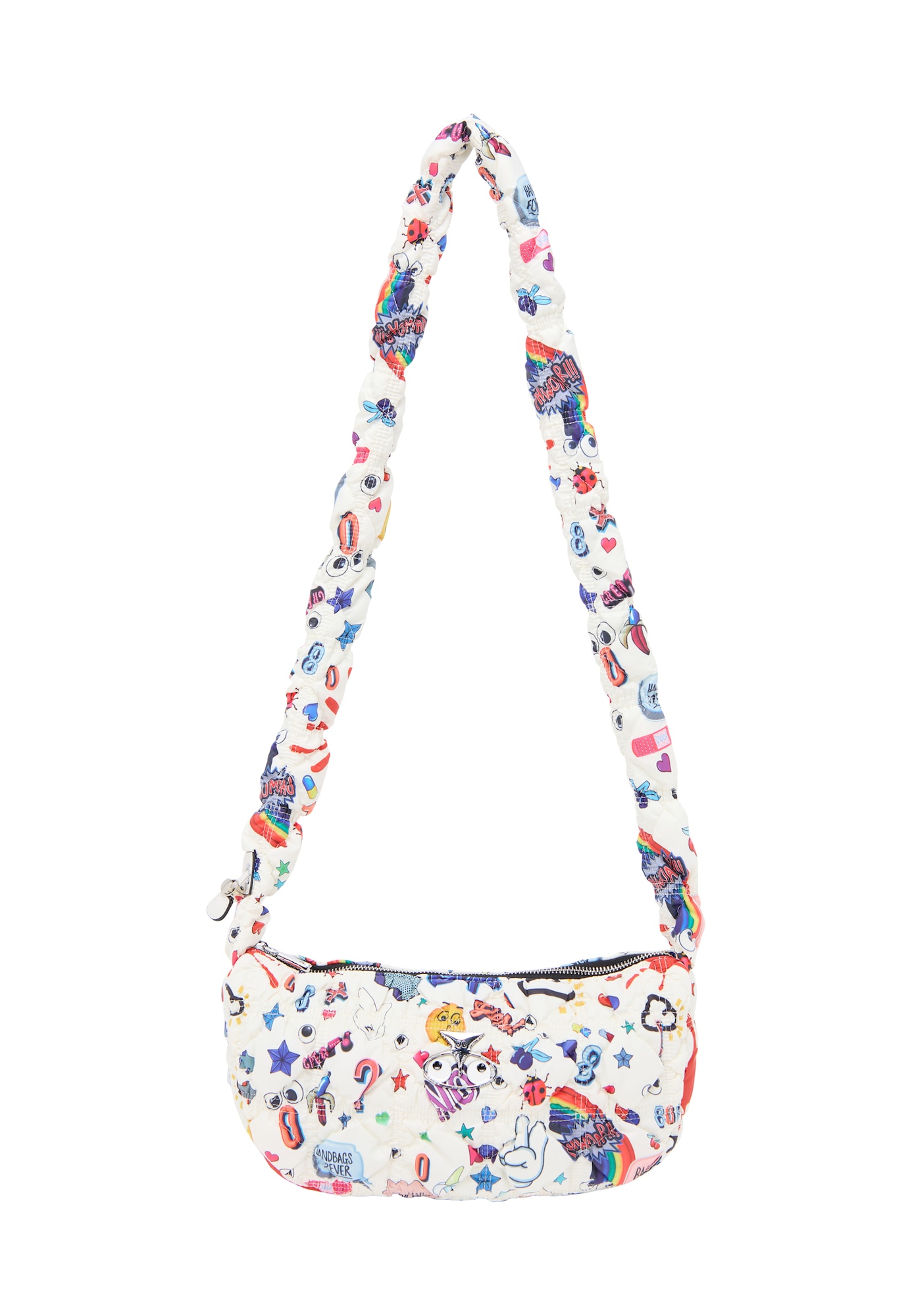 MYMO Geantă de umăr Pop Eyetheme  albastru / galben / roșu / alb